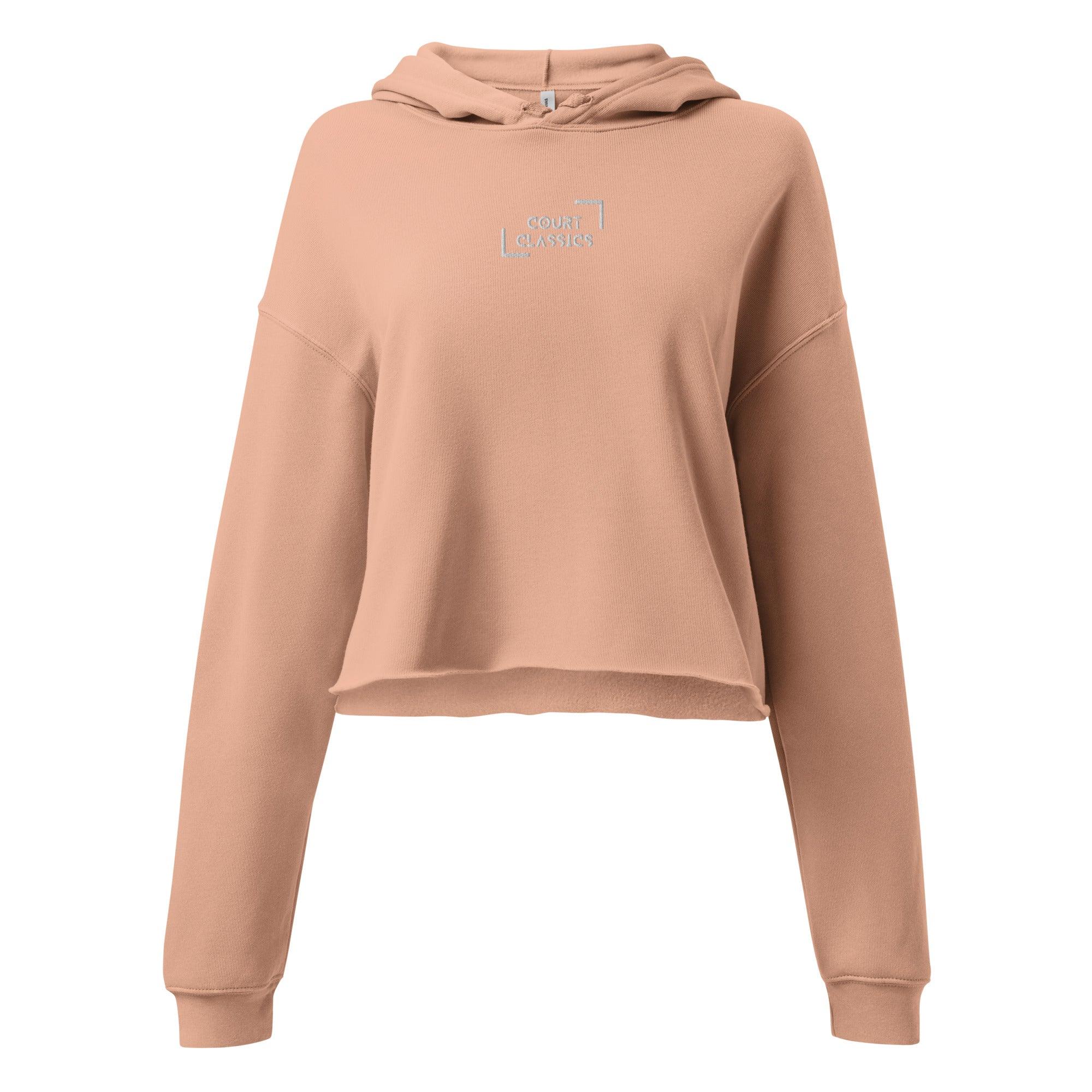 Court Classics Premium Crop Hoodie Embroidered Logo - Court Classics