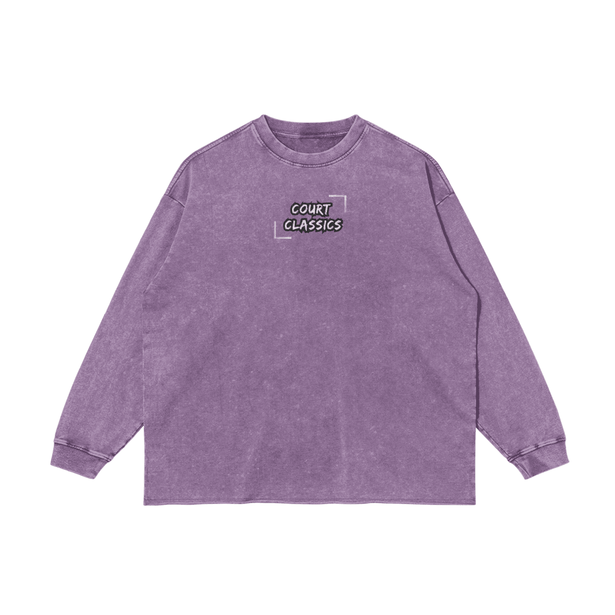 Custom OVR Player Badge Long-Sleeve Washed Tee - Court Classics