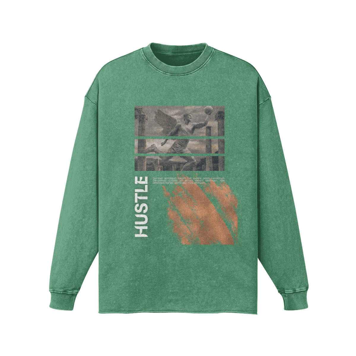 Hustle Vintage Washed Long-Sleeve Tee - Court Classics