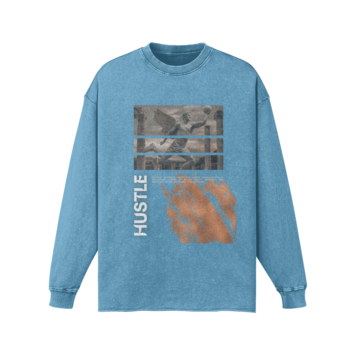 Hustle Vintage Washed Long-Sleeve Tee - Court Classics