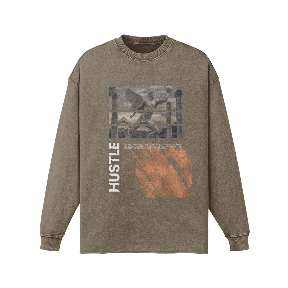 Hustle Vintage Washed Long-Sleeve Tee - Court Classics