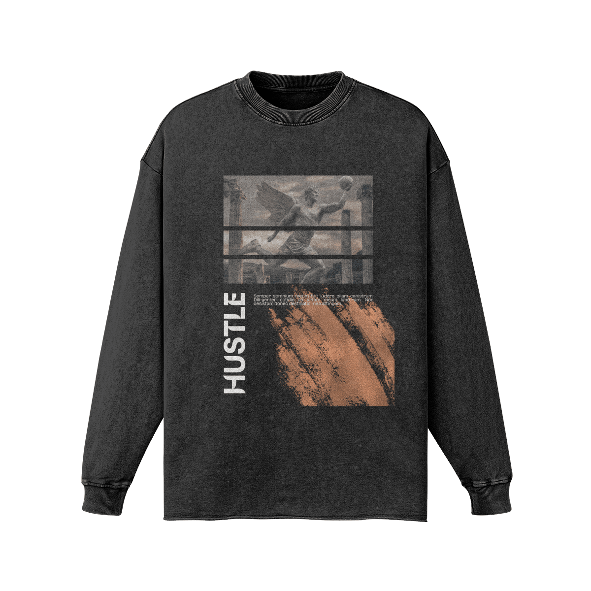 Hustle Vintage Washed Long-Sleeve Tee - Court Classics