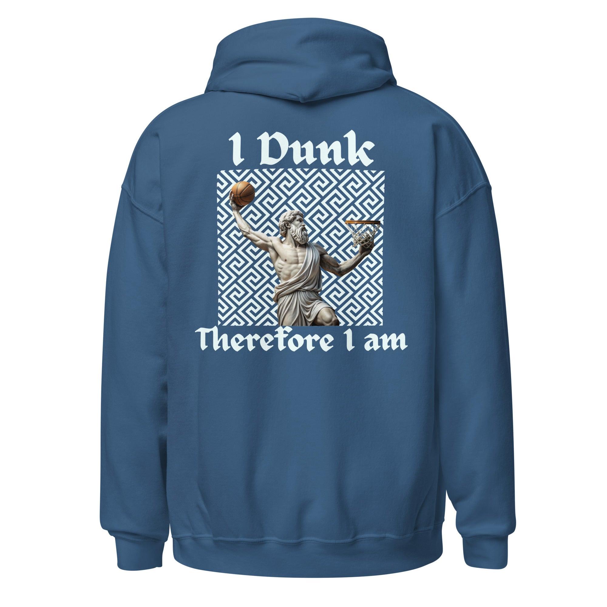 I Dunk Therefore I Am Premium Sports Hoodie Embroidered Logo - Court Classics