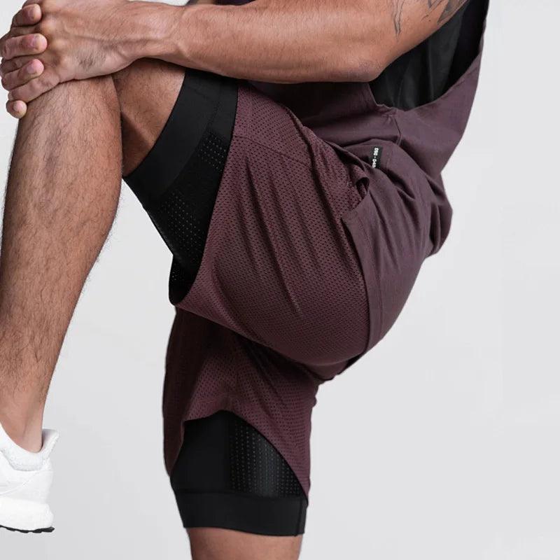 Men's Fitness Basketball Shorts Breathable 2 in 1 Quick Dry - Court Classics