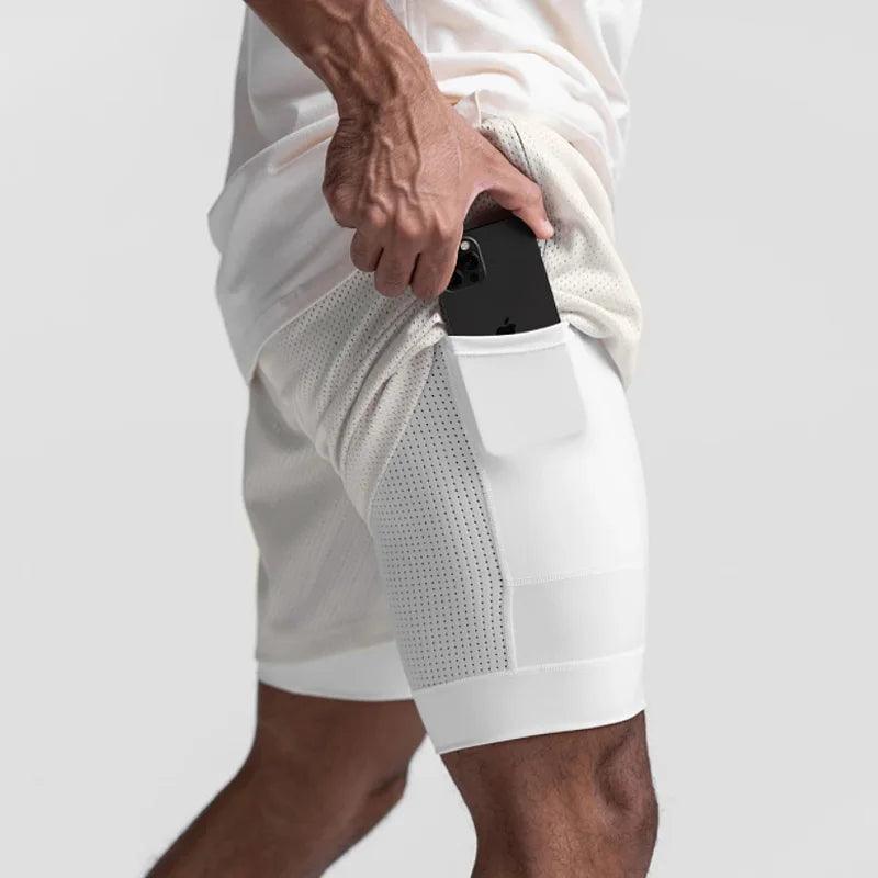 Men's Fitness Basketball Shorts Breathable 2 in 1 Quick Dry - Court Classics