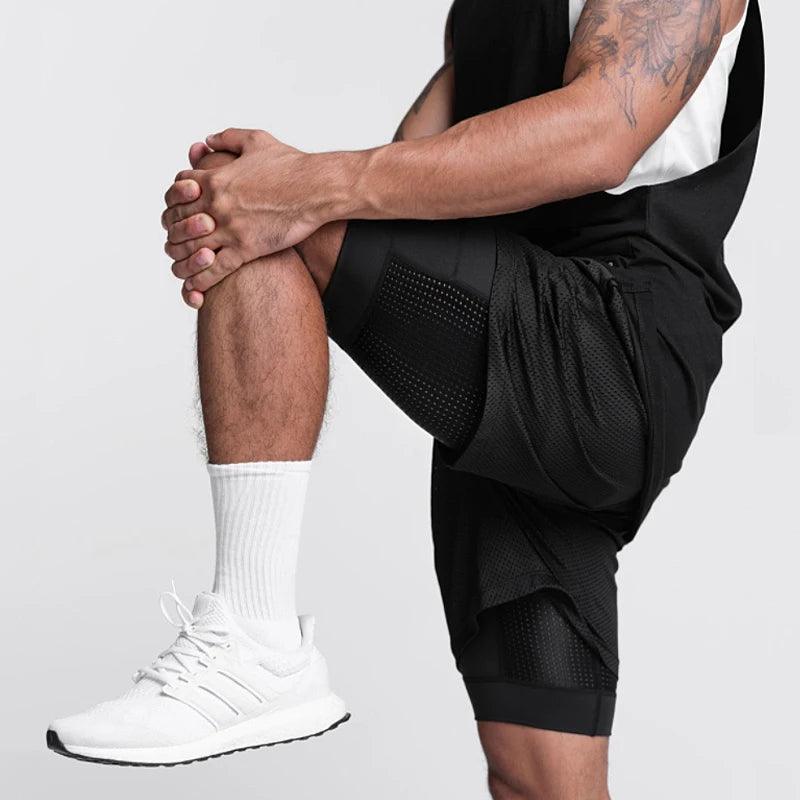 Men's Fitness Basketball Shorts Breathable 2 in 1 Quick Dry - Court Classics