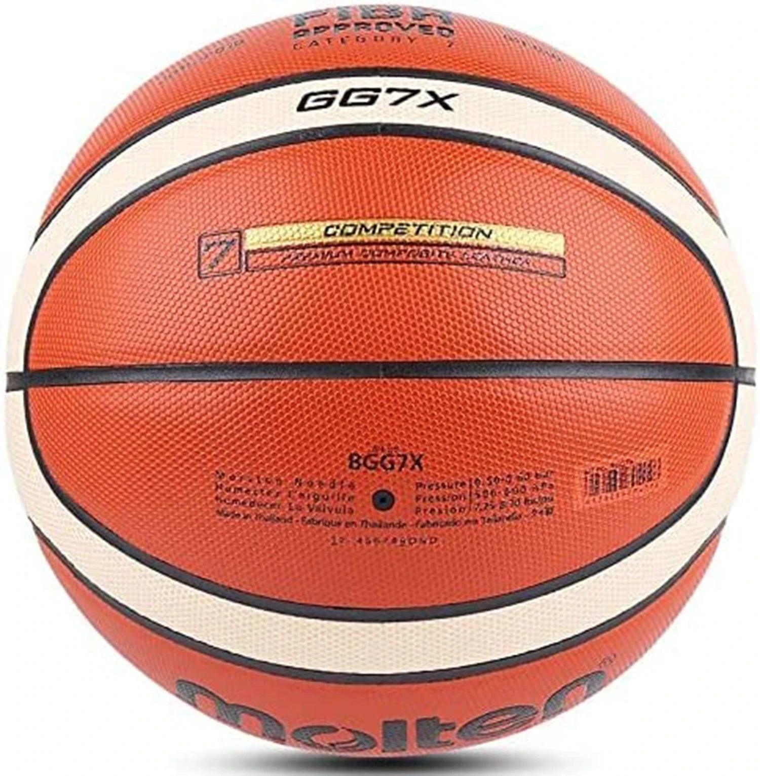 Molten Basketball Size 7 Official Certification Competition Basketball Standard Ball Men's / Women's Training Basketball - Court Classics