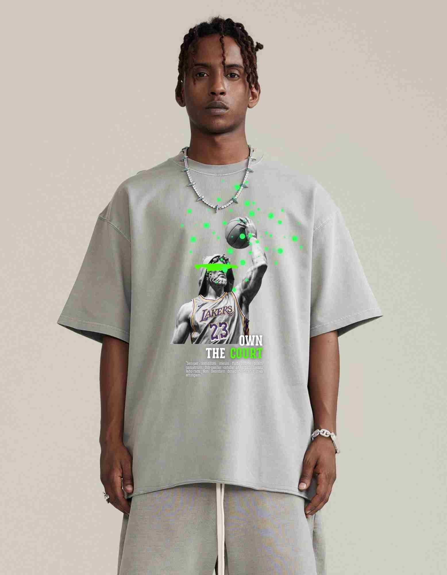 Own The Court Vintage Oversized Tee - Court Classics