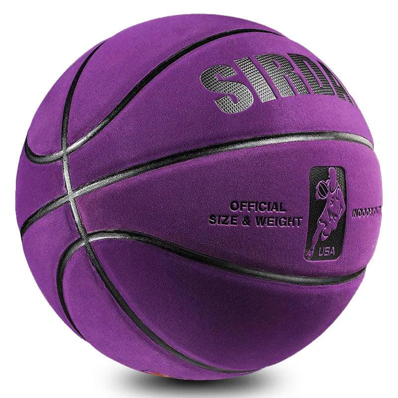 Soft Microfiber Basketball Size 7 Wear-Resistant Anti-Slip Waterproof Outdoor & Indoor Professional Basketball Ball Purple - Court Classics