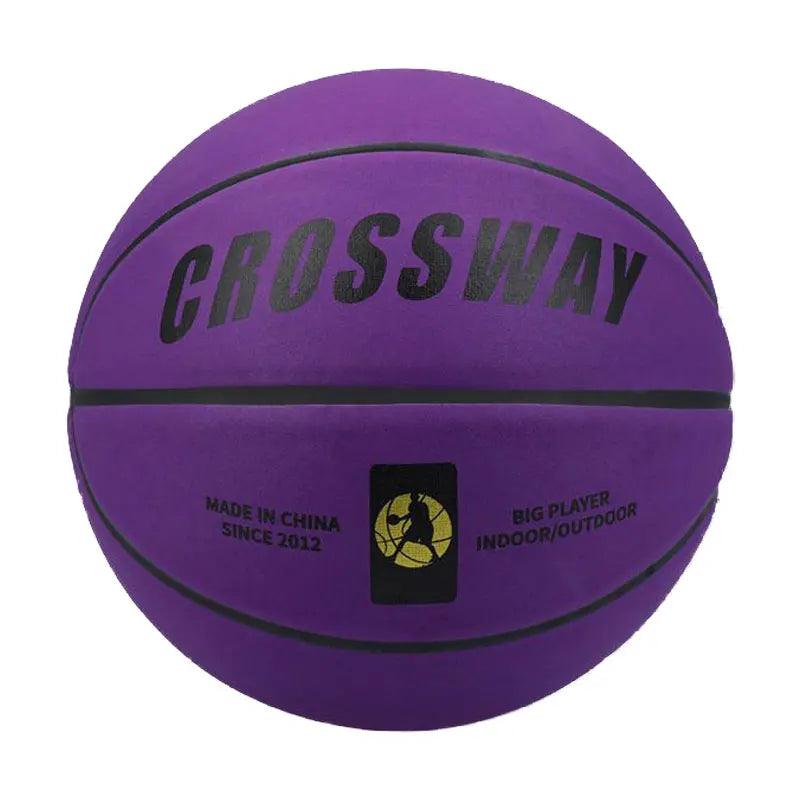 Soft Microfiber Basketball Size 7 Wear-Resistant Anti-Slip Waterproof Outdoor & Indoor Professional Basketball Ball Purple - Court Classics