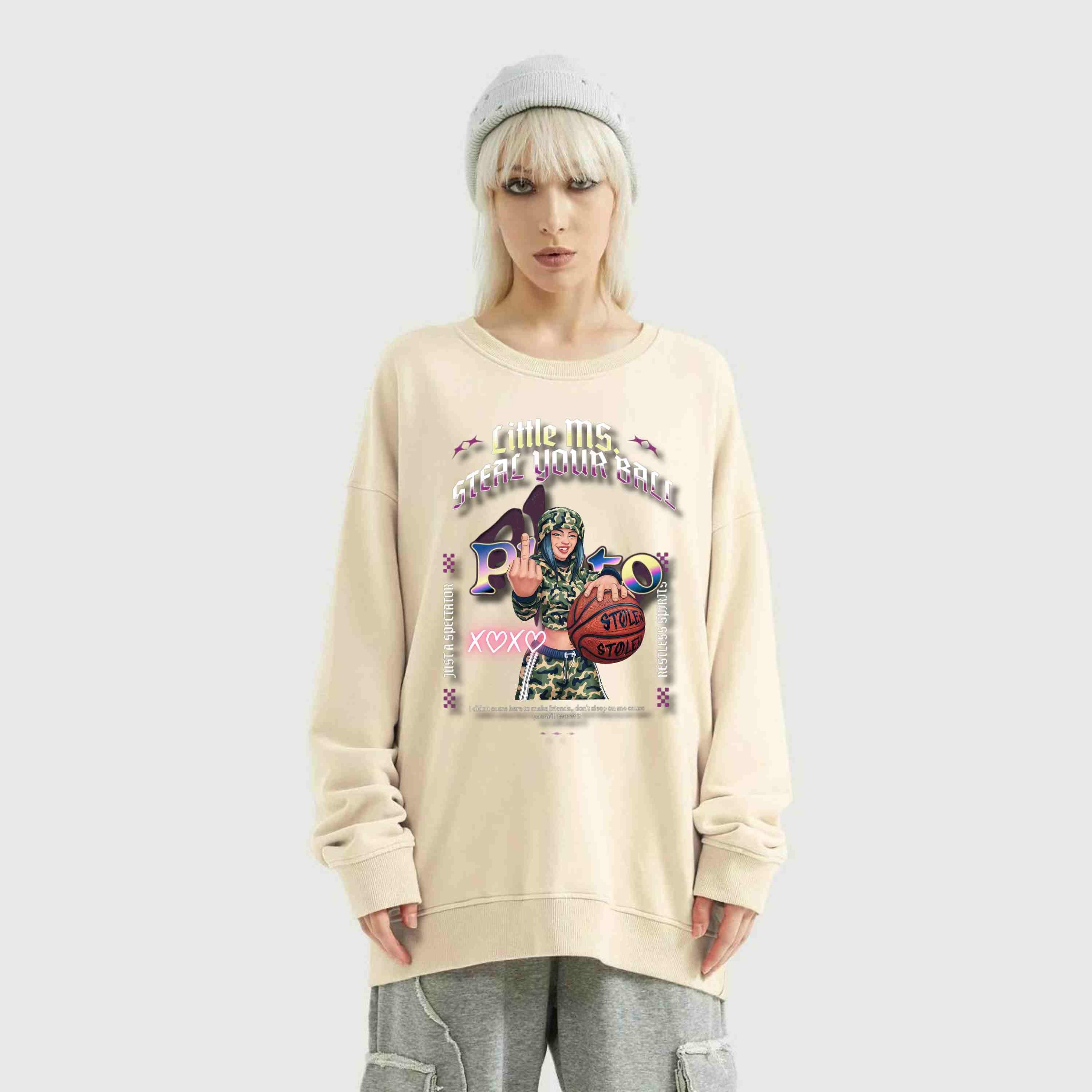 Steal Your Ball Oversized Sweatshirt - Court Classics