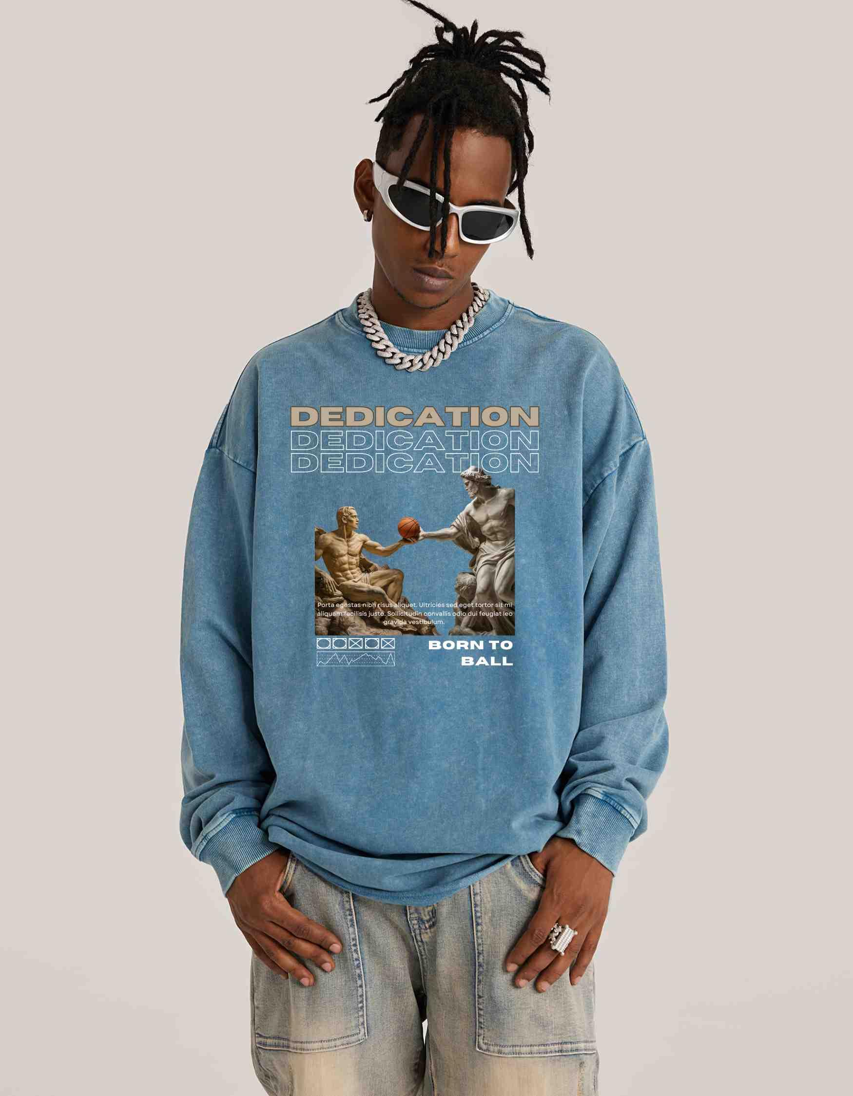 Vintage Washed Dedication Long-Sleeve T-Shirt - Court Classics