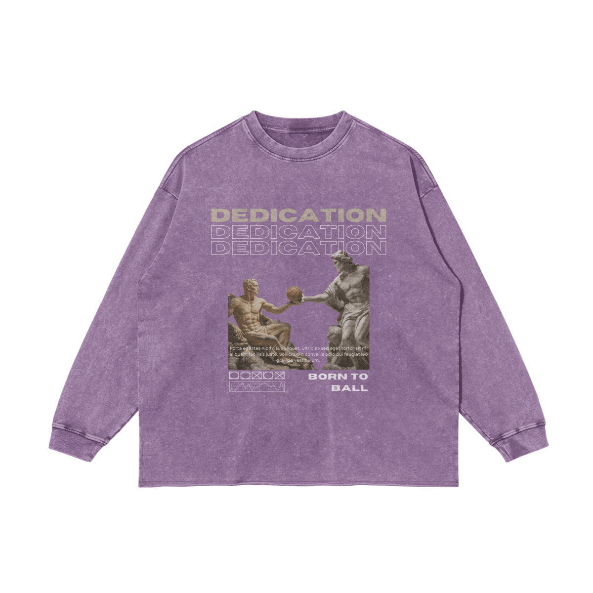 Vintage Washed Dedication Long-Sleeve T-Shirt - Court Classics